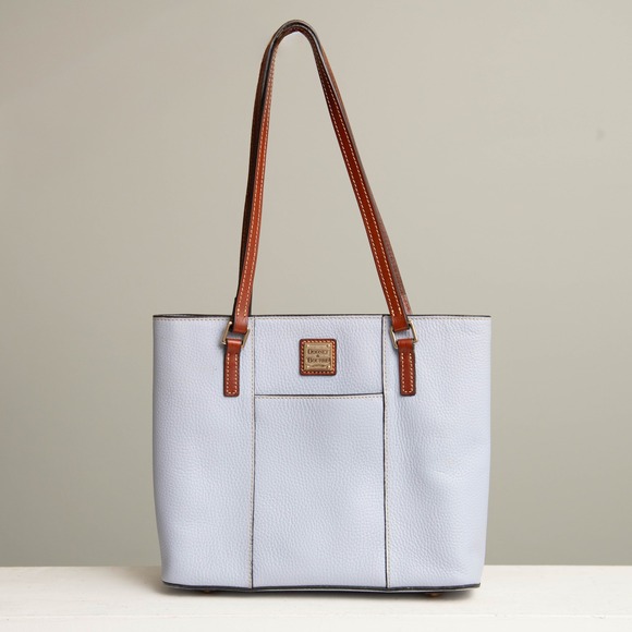 Dooney & Bourke Handbags - Dooney & Bourke Lexington Pebble Grain Leather Tote Bag Light Blue Shoulder Bag